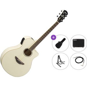 Yamaha APX600 Premium SET Vintage White Електро-акустична китара Джъмбо