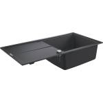 GROHE K400 Композитна кухненска мивка с отцедник, 1000 x 500 mm, черен гранит (31641AP0) Мивка за вграждане