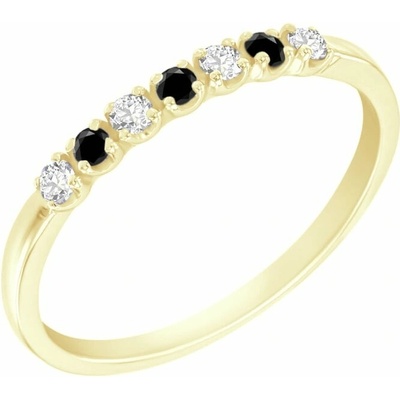 Eppi Eternity prsten s černými a bílými diamanty Gianna R34716