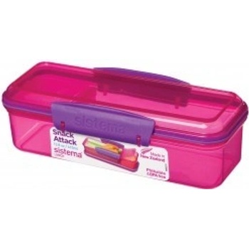 Sistema svačina s 2 oddíly růžová