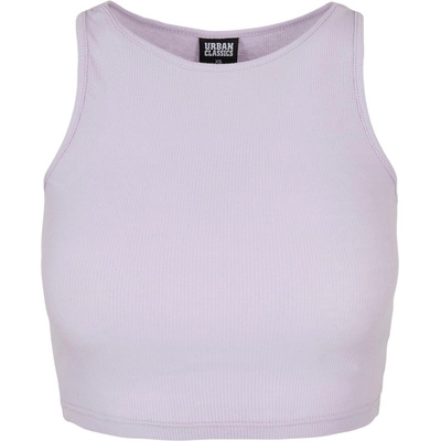 Urban Classics Ladies Cropped Rib Top světle fialové