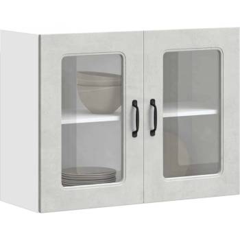 vidaXL Кухненски стенен шкаф с стъклена врата, Kalmar, инженерно дърво (853611)