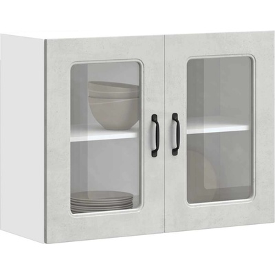 vidaXL Кухненски стенен шкаф с стъклена врата, Kalmar, инженерно дърво (853611)