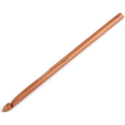 Prima-obchod Bambusový háček na háčkování vel. 6; 7; 8; 10, barva 2 (7 mm) bambus tmavý