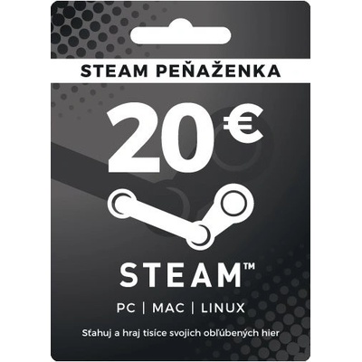 Valve Steam predplatená karta 20 €