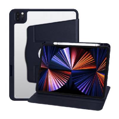 Въртящ се 360° калъф с място за Apple Pencil за iPad Pro 11" (2018-2022) - тъмно син (69123)