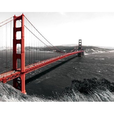 IMPOL TRADE 154VE vliesová fototapeta Golden Gate Bridge rozmer 312 cm x 219 cm