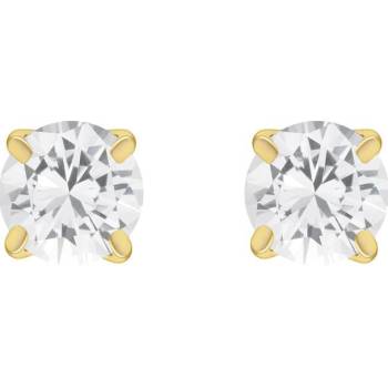 Eppi zlaté náušnice s bielymi topásmi Akina E39612