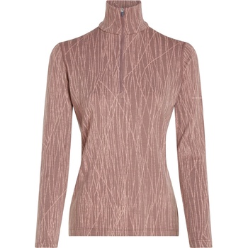 Icebreaker Women Merino 260 Tech Vertex LS Half Zip Delta Lines AOP Размер: L / Цвят: кафяв