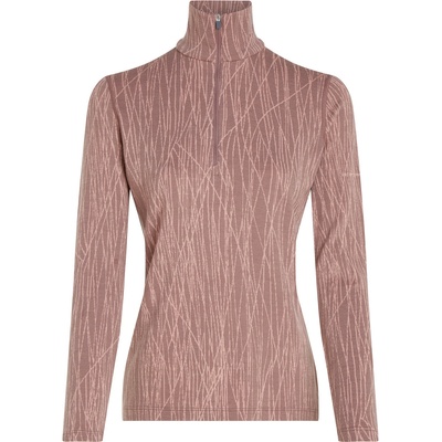 Icebreaker Women Merino 260 Tech Vertex LS Half Zip Delta Lines AOP Размер: L / Цвят: кафяв