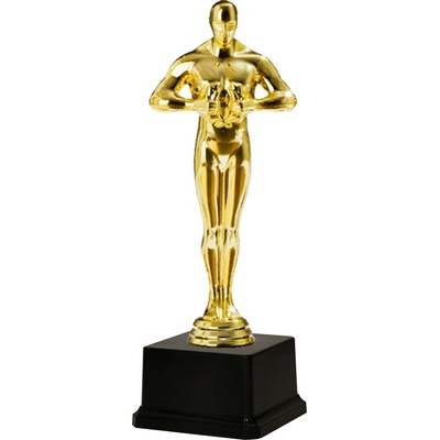 Soška Oscar/Oskar 4 velikosti Soška Oscar D černý plast