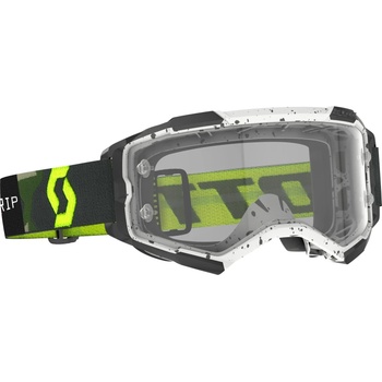 SCOTT Маска Scott Fury Deathgrip 2 S0 Goggles - Grey / Yellow / Glas: Clear - размер One Size (205-6796-0111)