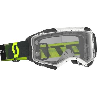 SCOTT Маска Scott Fury Deathgrip 2 S0 Goggles - Grey / Yellow / Glas: Clear - размер One Size (205-6796-0111)