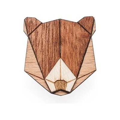 BeWooden Bear Brooch 1404