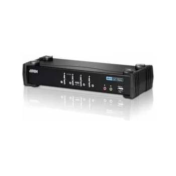 ATEN Превключвател KVMP ATEN CS1764A-AT, 4-портов, USB, DVI, Audio, ATEN-CS1764A-AT-G