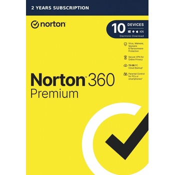 NORTON 360 PREMIUM 75GB +VPN 1 lic. 10 lic. 24 mes.