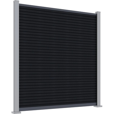 ROJA MODERN plotový panel WPC 180x180 cm HORIZONTÁLNY aj VERTIKÁLNY a koncovky - antracit