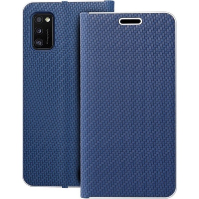 Pouzdro Forcell LUNA Book Carbon Samsung Galaxy A41 modré