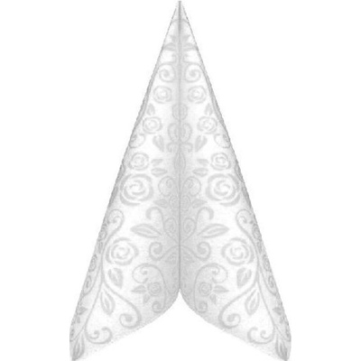 Premium servítky dekor R Biele 40x40cm 50ks