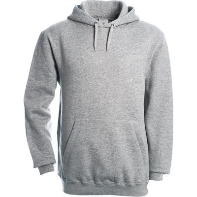 B&C Hooded mikina s kapucňou sivá heather