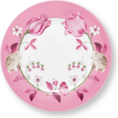Pip Studio Jolie Tulip talíř 23cm růžový