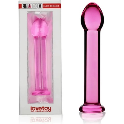 Стъклено дилдо, розово, 17, 8см. - Glass Romance Pink (LVTOY00232)
