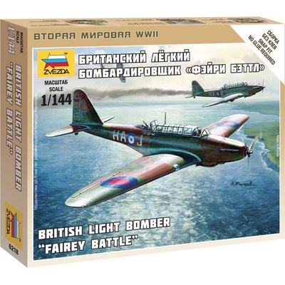 Zvezda Wargames WWII letadlo 6218 British Light Bomber Fairey Battle 32-6218 1:144
