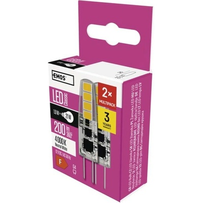 Emos LED žiarovka Classic JC G4 1,9 W 21 W 200 lm neutrálna biela ZQ8621.2