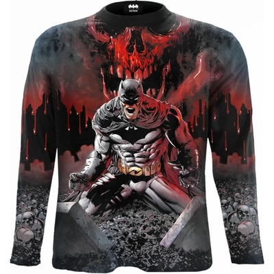 SPIRAL мъжка тениска с дълъг ръкав SPIRAL - Batman - ASYLUM WRAP - Черен - 114G406M304