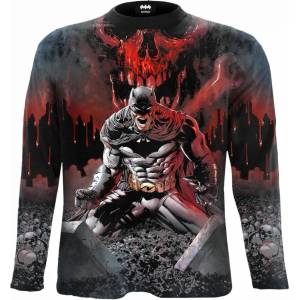 SPIRAL мъжка тениска с дълъг ръкав SPIRAL - Batman - ASYLUM WRAP - Черен - 114G406M304