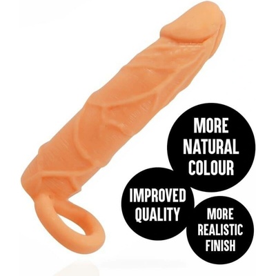 Realistický návlek na penis 18 cm - prodloužení