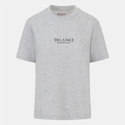 Blank Essentials Дамска тениска Blank Essentials Blank E Core Puff Print T-Shirt Ladies - Grey Marl