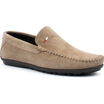 Мъжки велурени мокасини в бежово