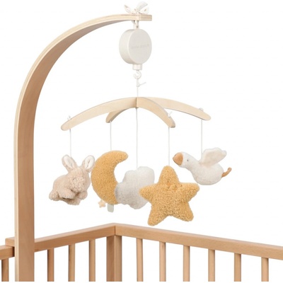 LITTLE DUTCH Hudební kolotoč dřevěný Newborn Naturals – Zboží Dáma