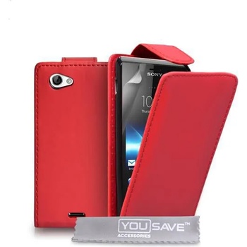Image 1 of Sony Xperia J ST26i Flip Калъф Чеврен + Протектор