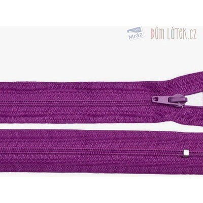 Zips špirálový 6mm nedeliteľný 25cm tmavo cyklámenová