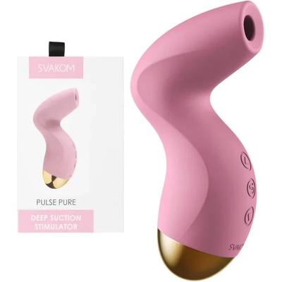 Засмукващ клитор стимулатор, дълбок ефект - Pulse Pure Pink (SVAKOM0190)