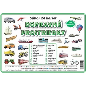 Kupka Petr Súbor 24 kariet - dopravné prostriedky