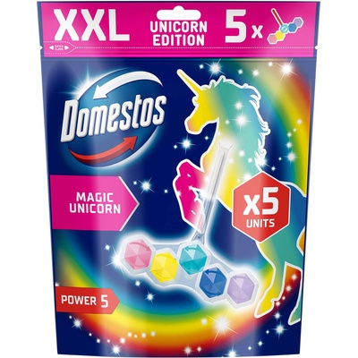 Domestos Power5 блокче за освежаване на тоалетната Magic Unicorn (5x50g) (8720182917539)