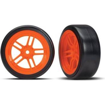 Traxxas колело 1.9", джанта split-spoke оранжев, гума Drift (2) (предни)