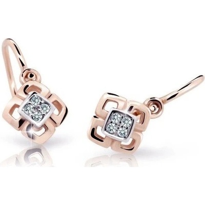 Cutie Diamonds dětské bicolor náušnice ze zlata s diamanty C2240-10-10-X-4-D