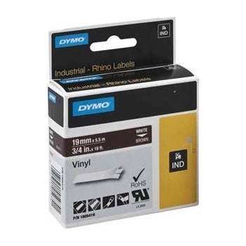 DYMO Rhino 1805418, 19mm x 5, 5m, бял печат/кафяв фон, оригинална лента (1805418)