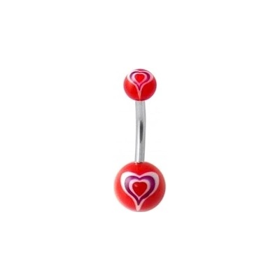 Piercingate piercing do pupíku kulička se srdíčkem PBK00184