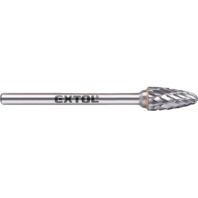 EXTOL fréza karbidová, kulatý oblouk, ⌀6 x 13 mm, ⌀stopky 3 mm, sek střední (double-cut) 8703853