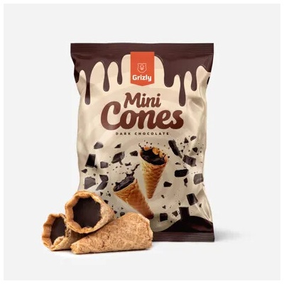 Grizly Mini kornútky s horkou čokoládou 150 g