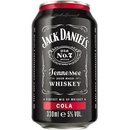 Jack Daniel's & Cola 5 % 0,33 l (čistá fľaša)