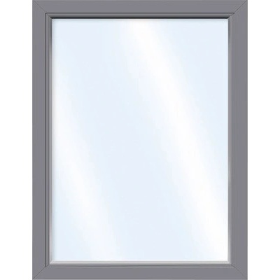 ARON Plastové okno fixné zasklenie Basic biele/antracit 600 x 700 mm (neotvárateľné)