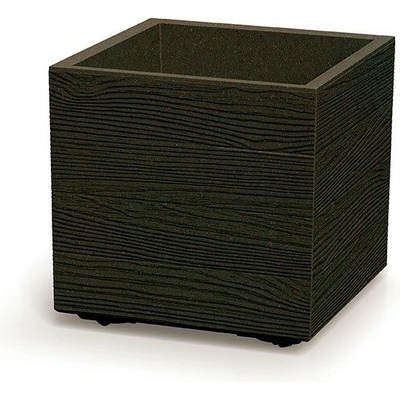 PROSPERPLAST Květináč MADERA SQUARE eco wood 38,5 cm kávový
