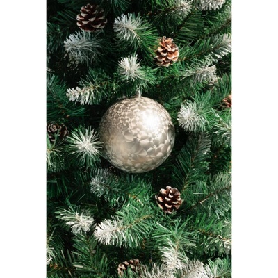 Koule MagicHome Vánoce, 2 ks, taupe, na vánoční stromeček, 12 cm