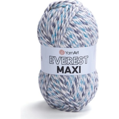 YarnArt Everest MAXI 8031 tyrkysovo-šedo-bílá